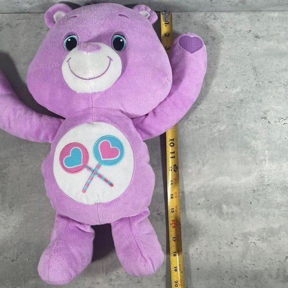 Care Bears Share Bear Purple American Greetings Lollipop 12" Plush 2012 Hasbro - Picture 9 of 9